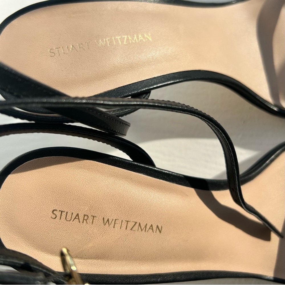 Stuart Weitzman Dancer 95 Heeled Sandals - Black, 8.5 - Picture 3 of 10